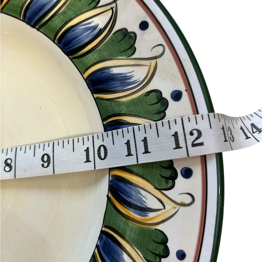 Deruta TableTops Unlimited 12.5” Hand Painted Dinner Chop Plate Italian Style